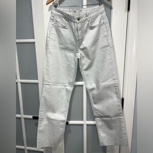 Zara white/silver shimmering jeans.